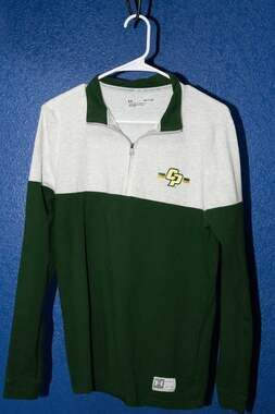 Cal Poly Gray and Green Under Armour Quarter Zip